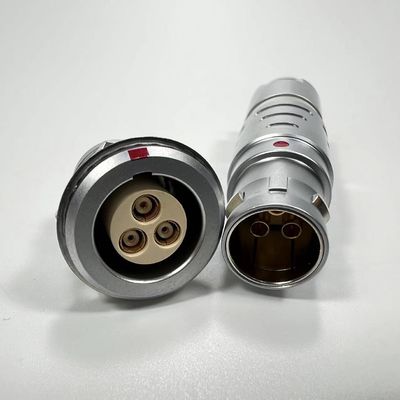 3 Coaxial Push Pull Circular Connectors plug PPS PEEK Insulator