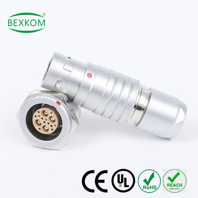 Dobra cena Metal shell brass chrome plated EMC shielding Waterproof high end use push pull locked compatible to LEMO ODU Fischer Circular connectors w Internecie